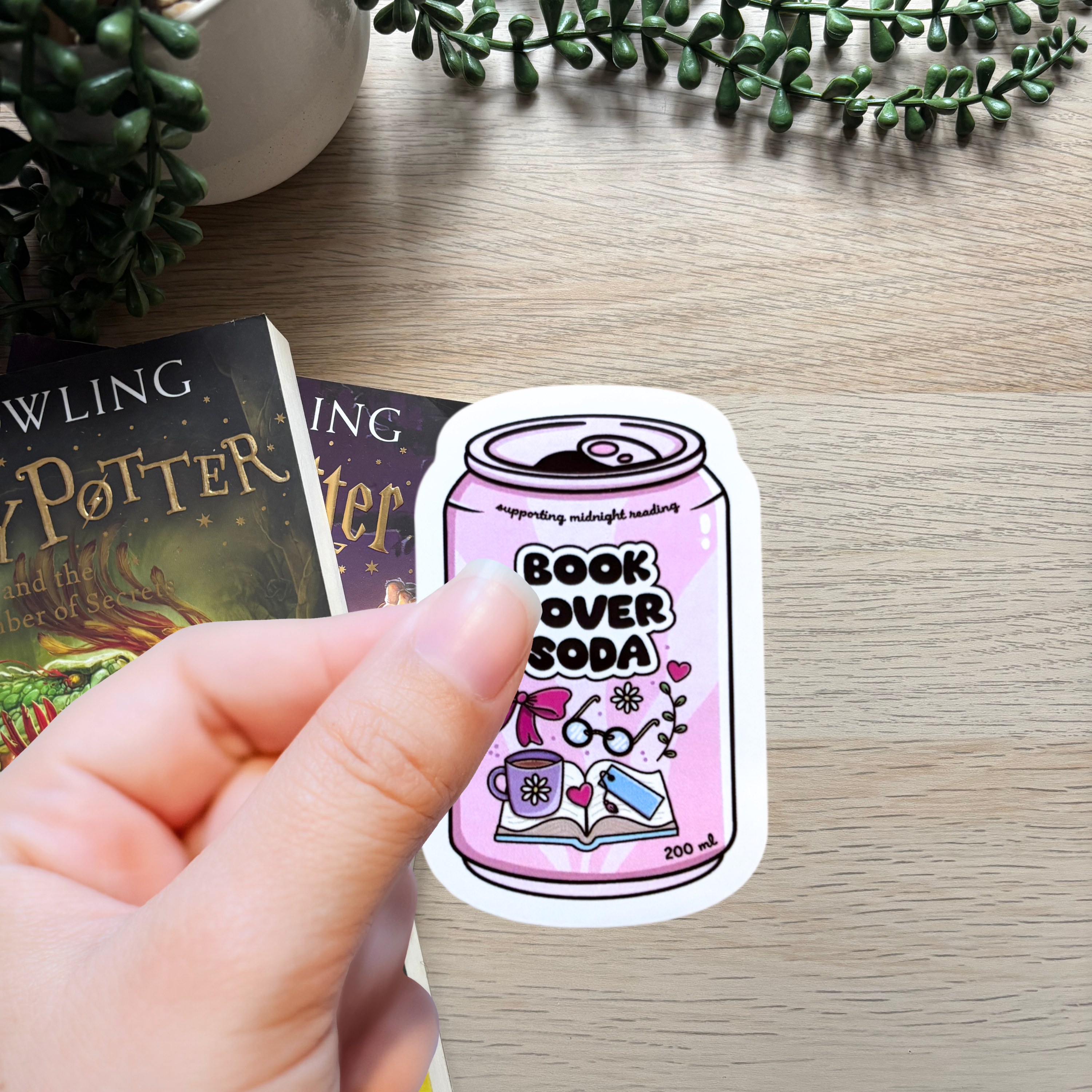 Book Lover Soda Sticker