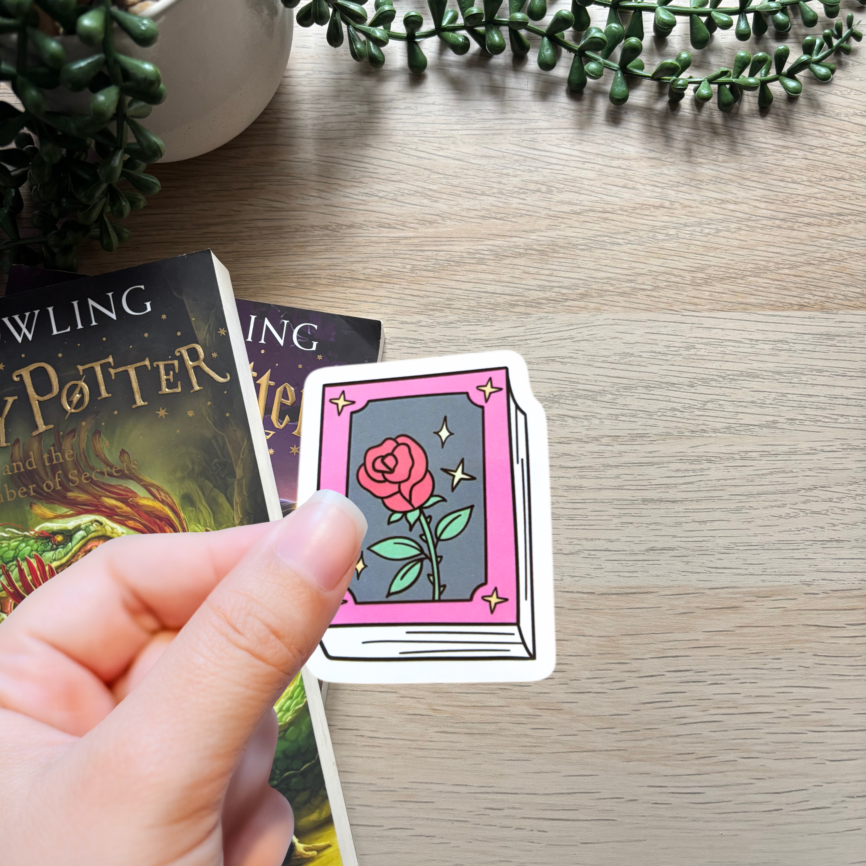 Rose Book Sticker