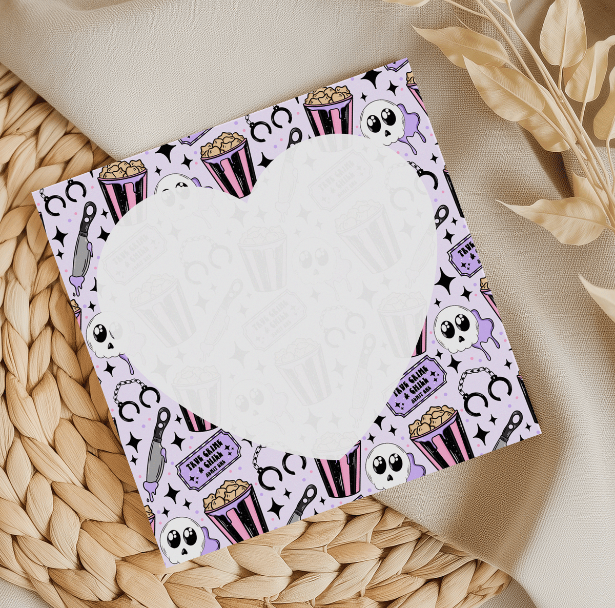 True Crime and Chill Heart Memo Pad