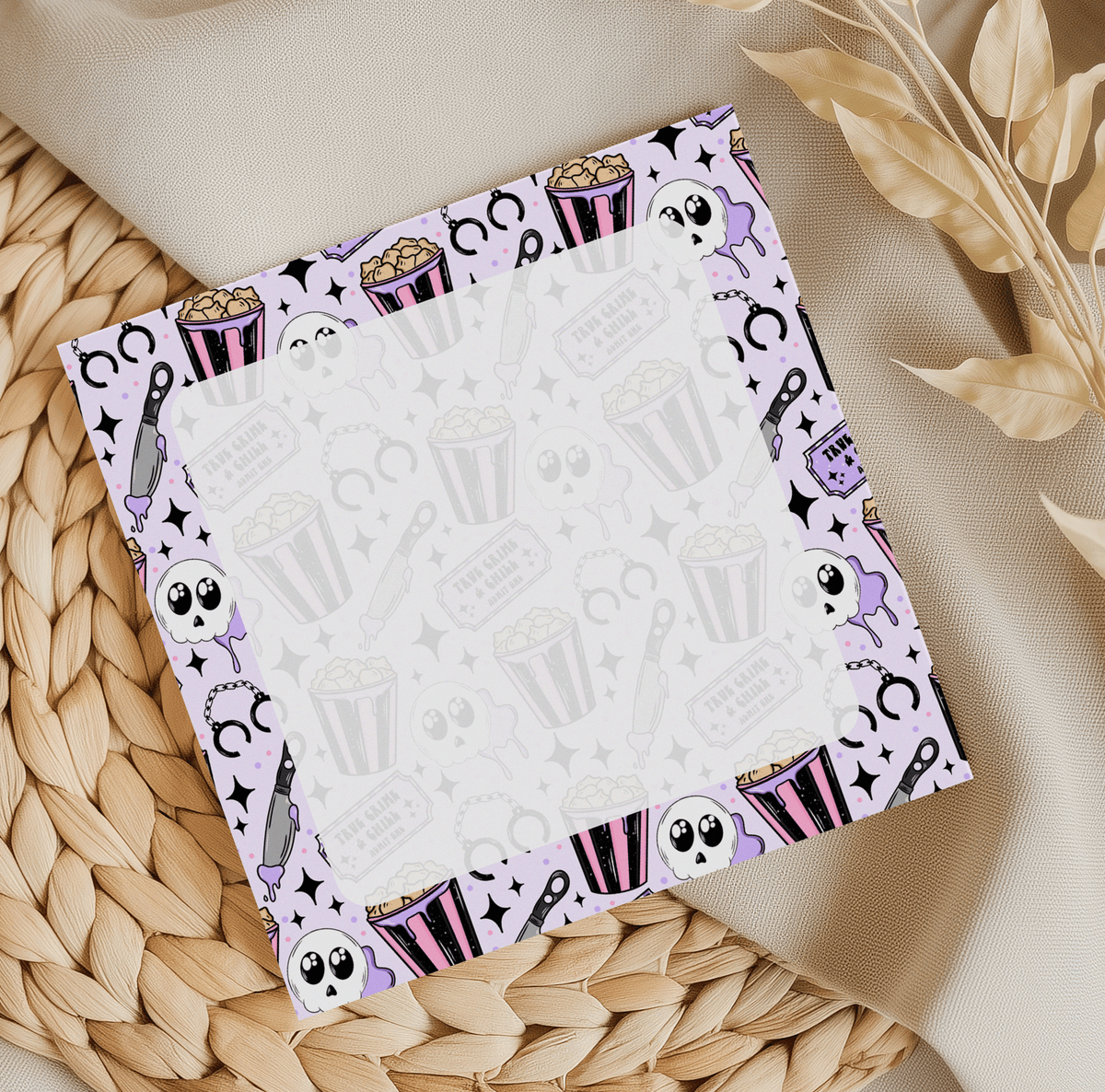 True Crime and Chill Square Memo Pad