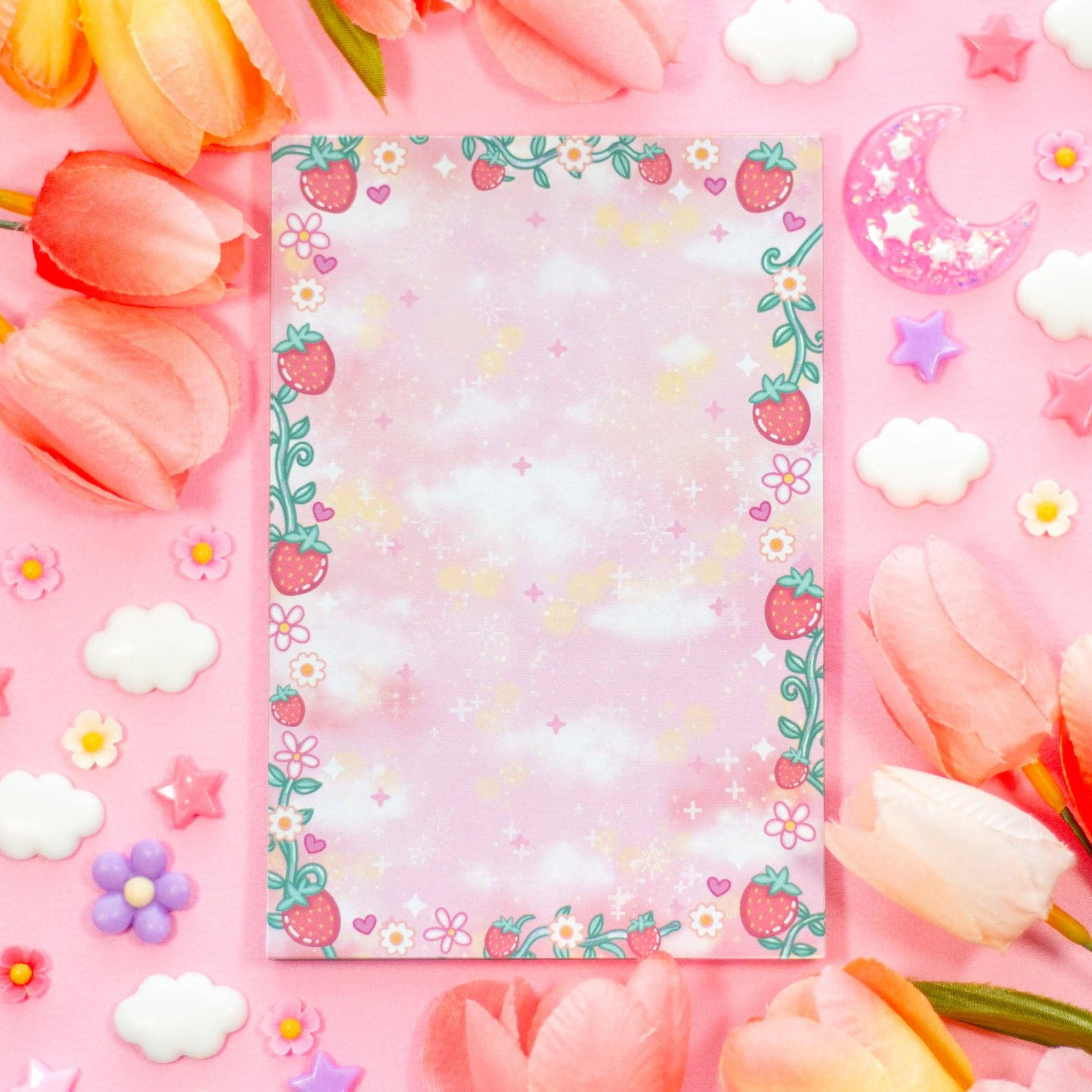 Strawberries Notepad - Peachi Lane
