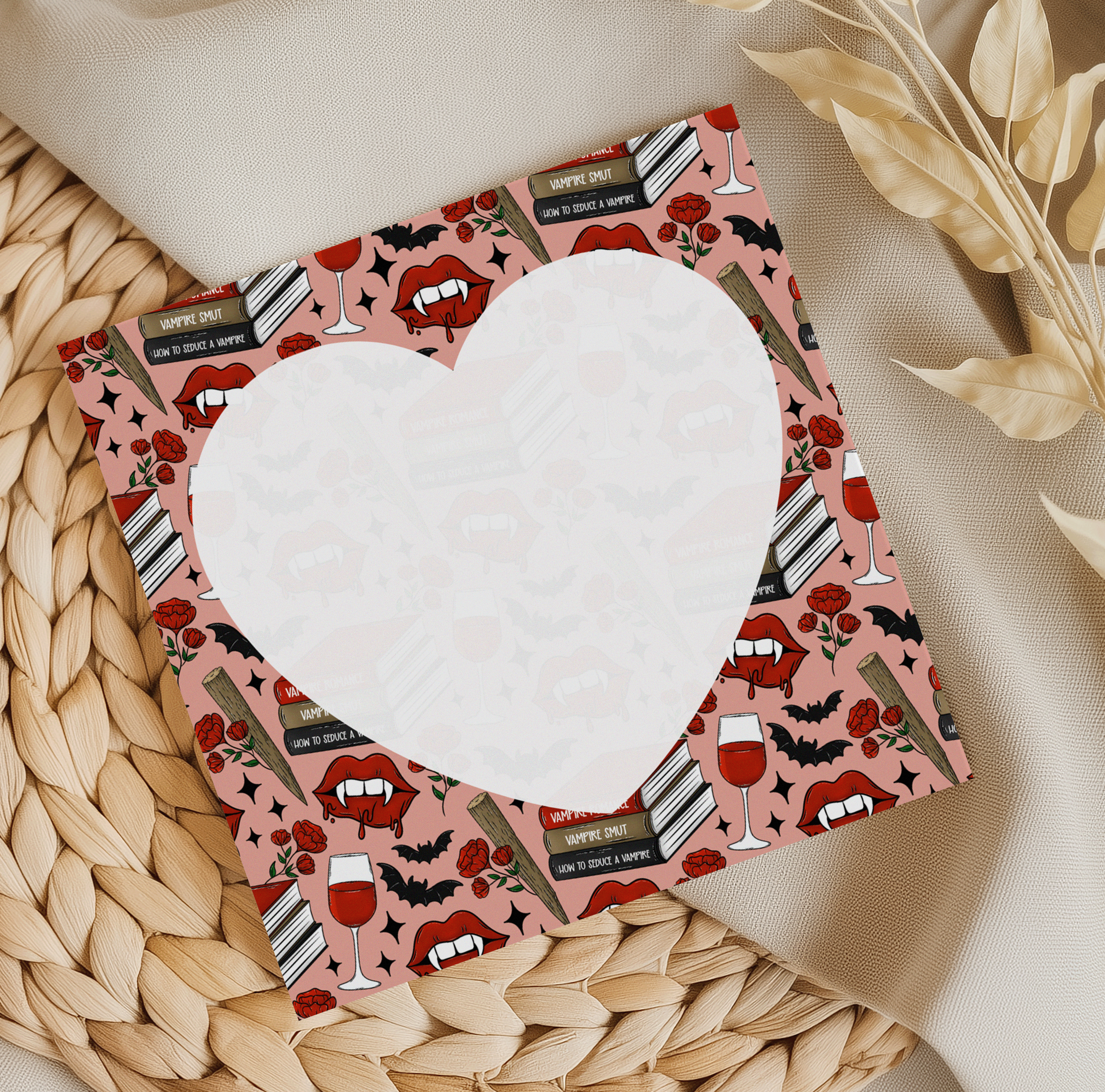 Vampire Romance Heart memo pad
