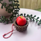 Red Apple Basket Fidget Clicker/Keyring