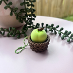Green Apple Basket Fidget Clicker/Keyring