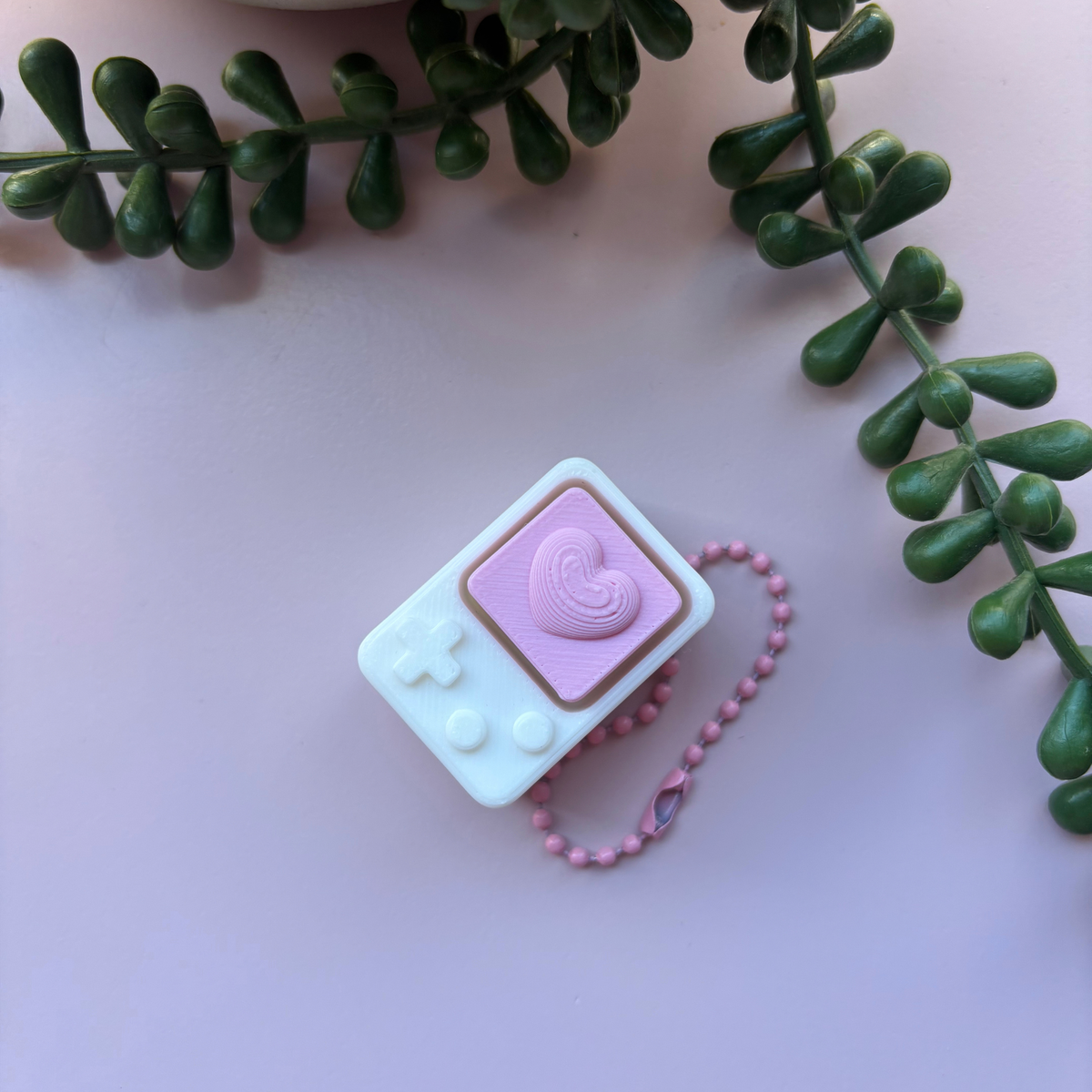 White/Pink Game Fidget Clicker
