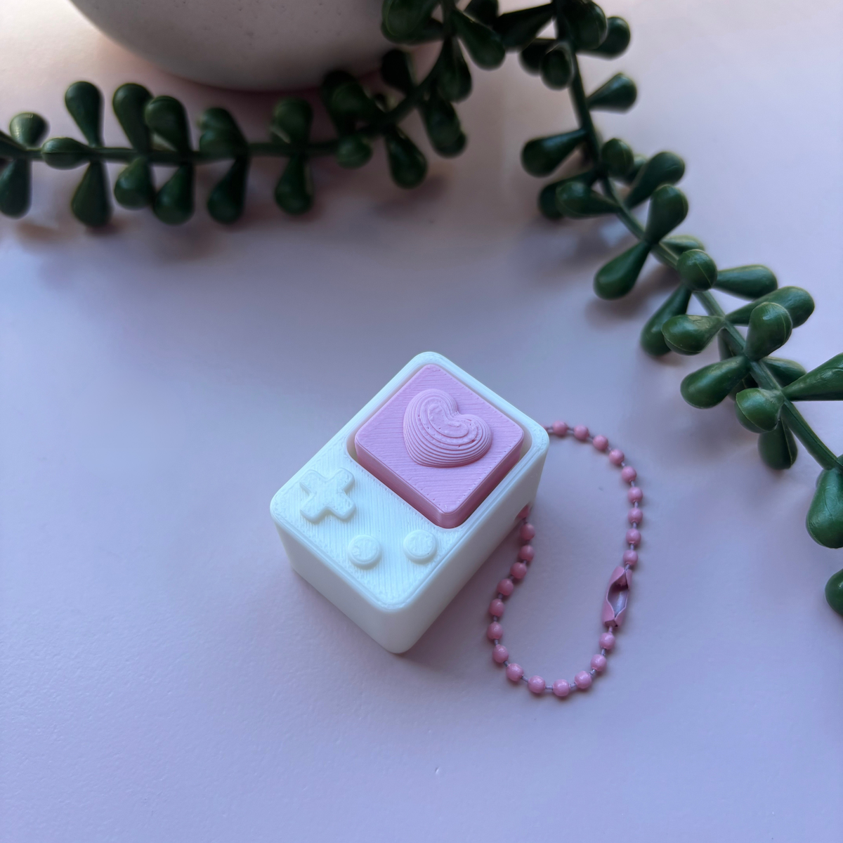 White/Pink Game Fidget Clicker