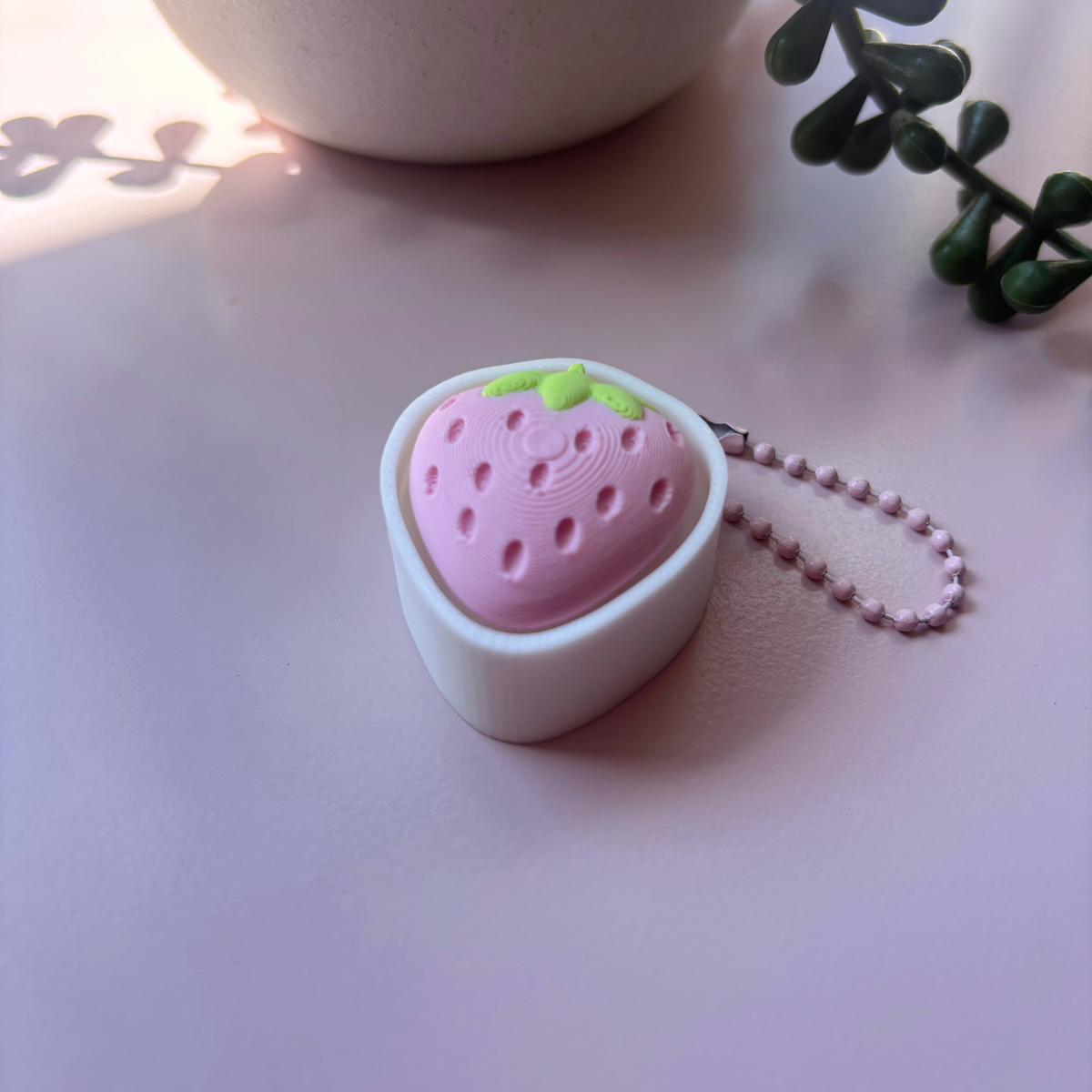 Pink Strawberry Fidget Clicker