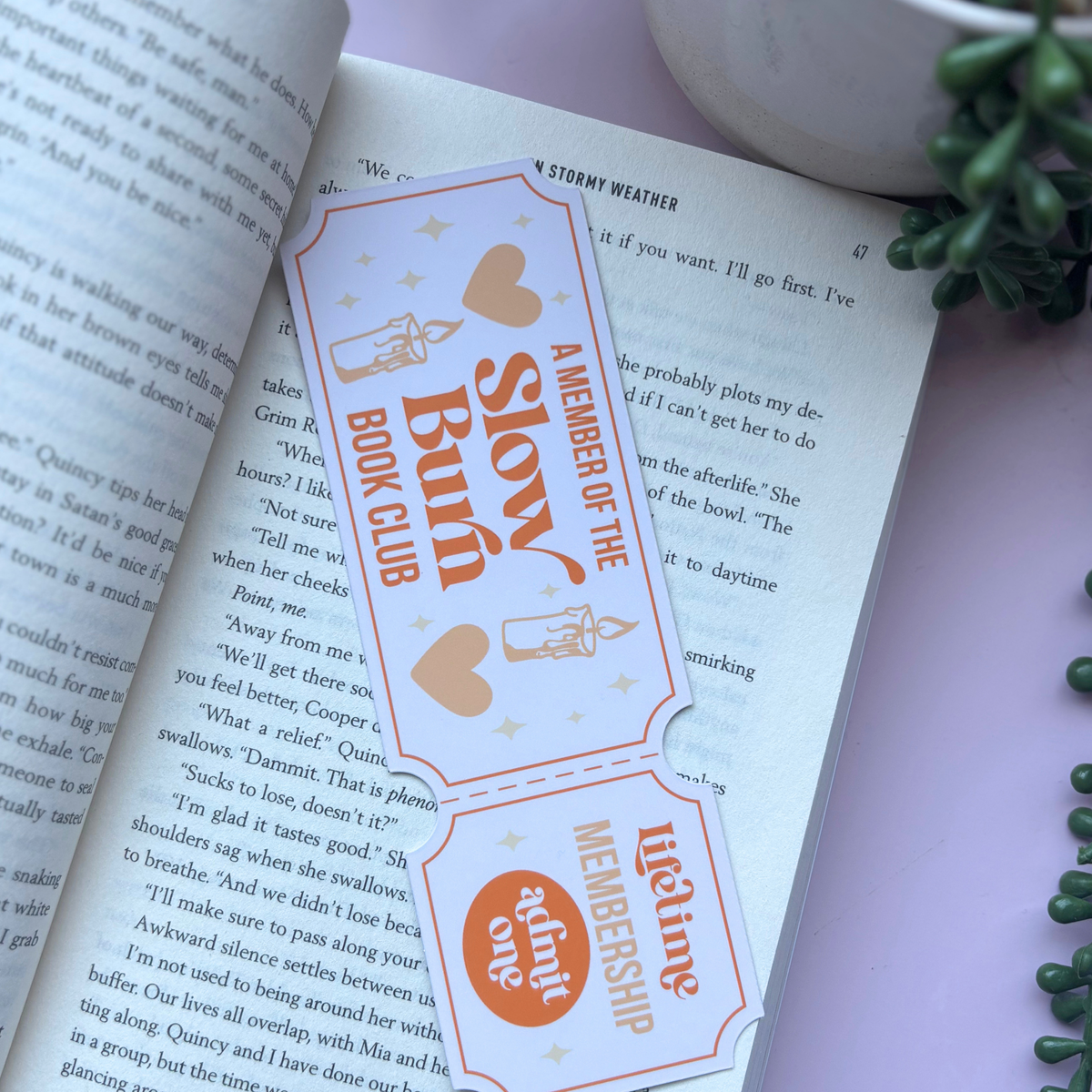 Slow Burn Book Club Deluxe Bookmark