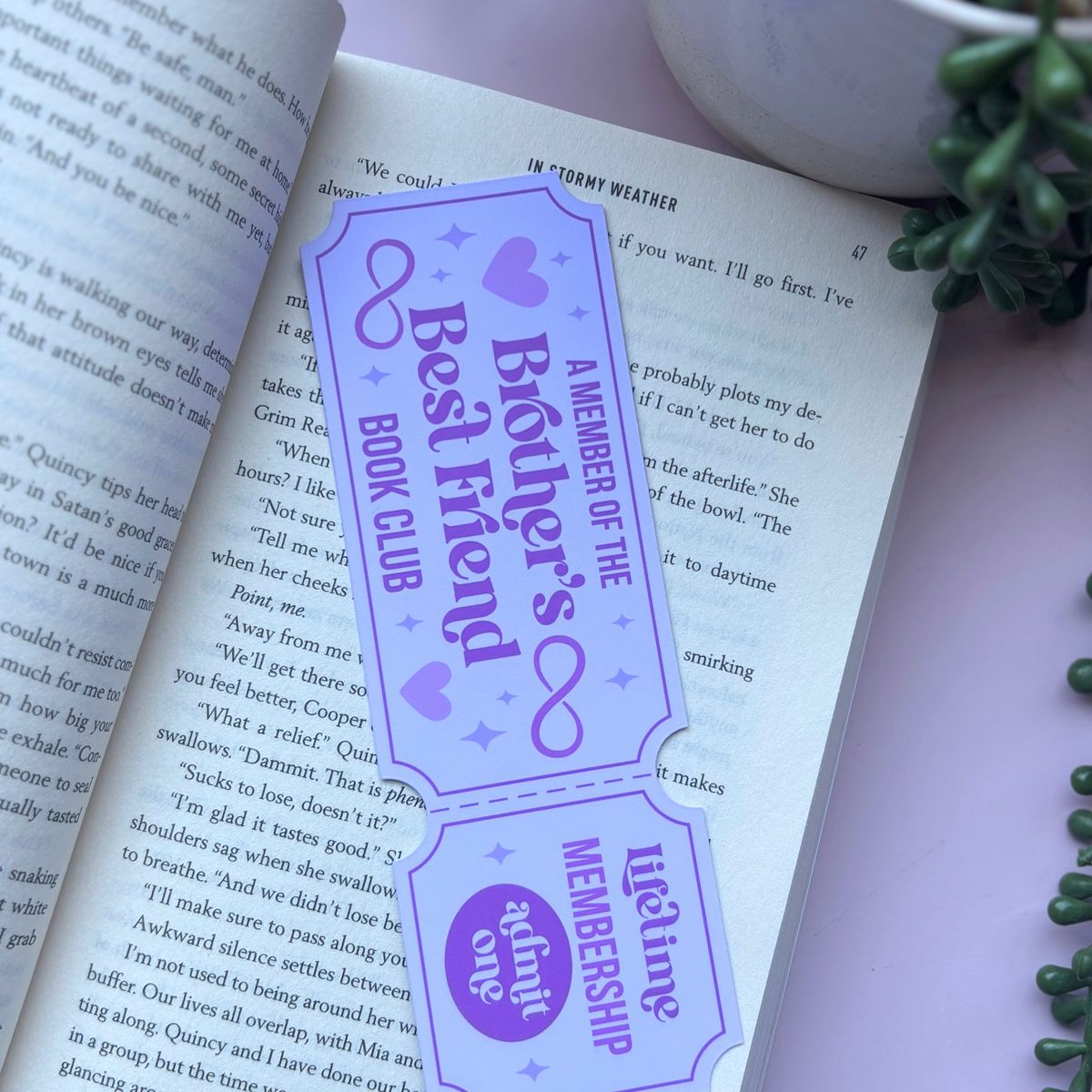 Brothers Best Friend Book Club Deluxe Bookmark