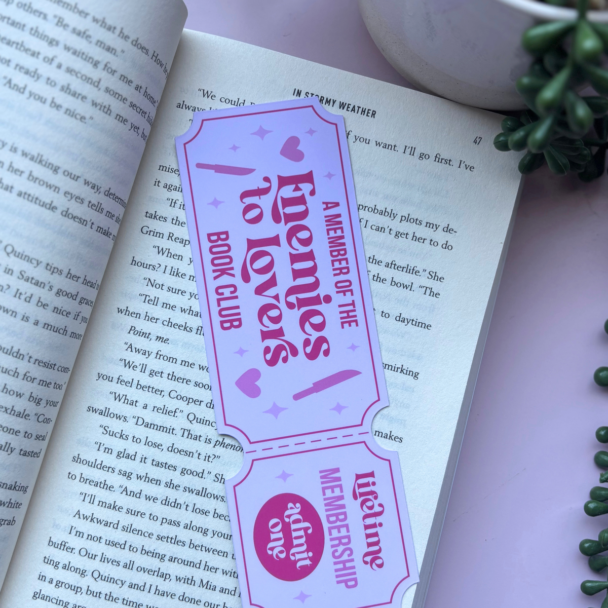 Enemies to Lovers Book Club Deluxe Bookmark