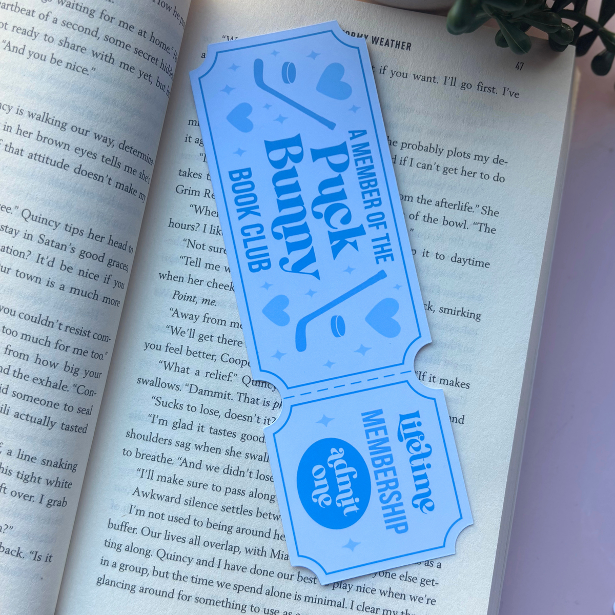 Puck Bunny Book Club Deluxe Bookmark