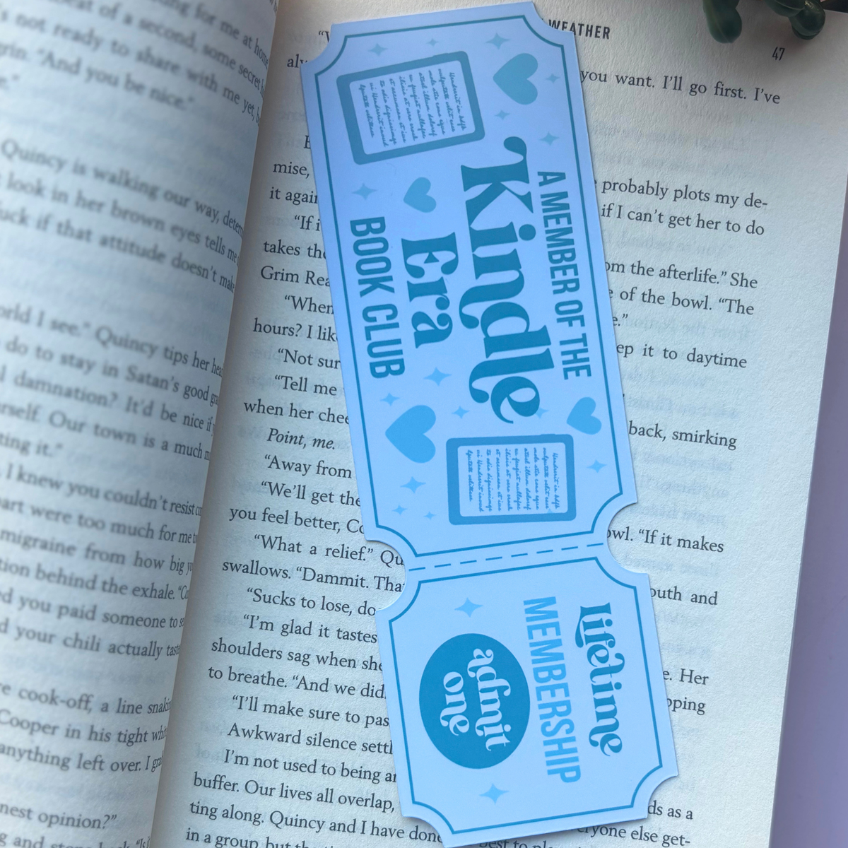 Kindle Era Book Club Deluxe Bookmark