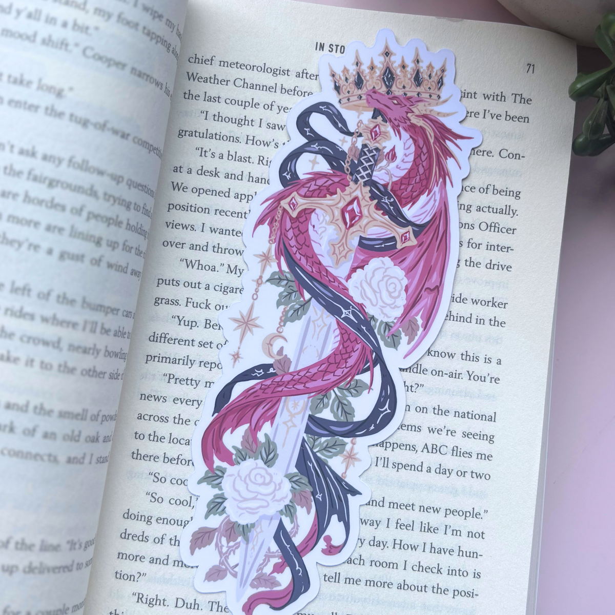 Red Dragon Deluxe Bookmark