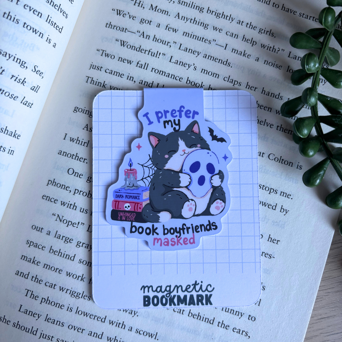 Book Boyfriends Masked | Magnetic Bookmark