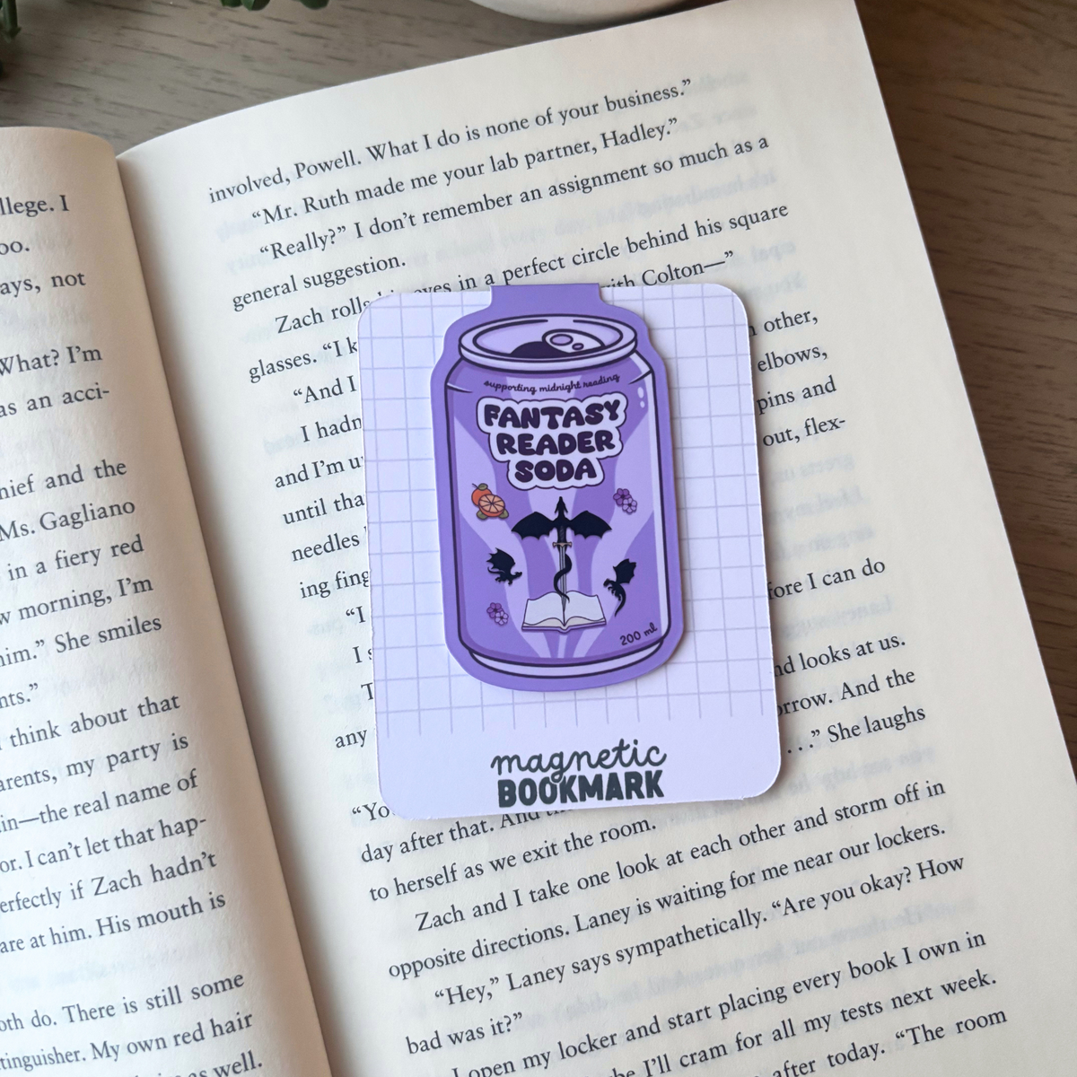 Fantasy Reader Soda | Magnetic Bookmark
