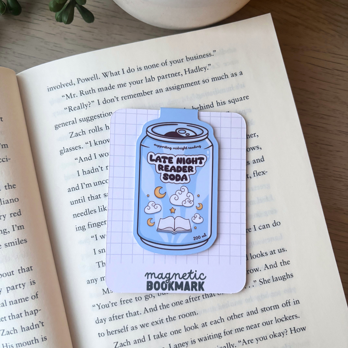 Late Night Reader Soda | Magnetic Bookmark