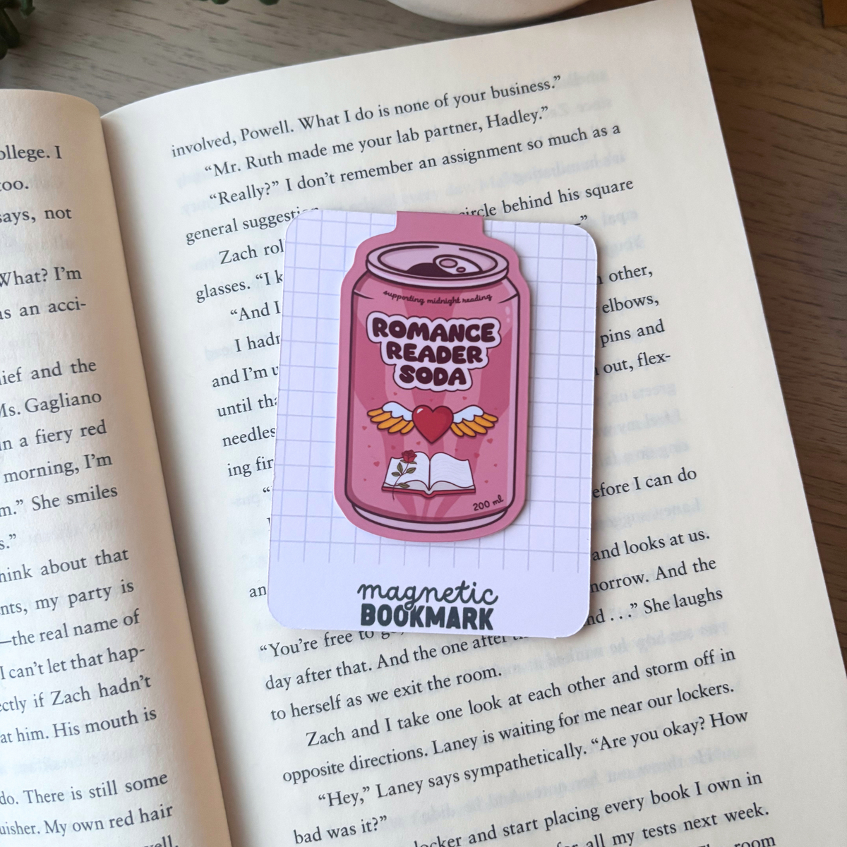 Romance Reader Soda | Magnetic Bookmark