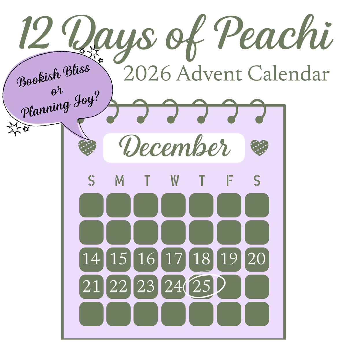 12 Days of Peachi Advent Calendar 2026