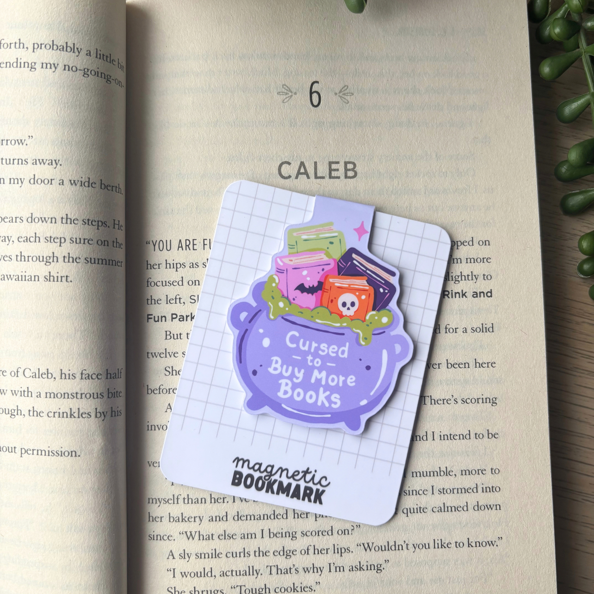 Cursed to buy more books | Magnetic Bookmark