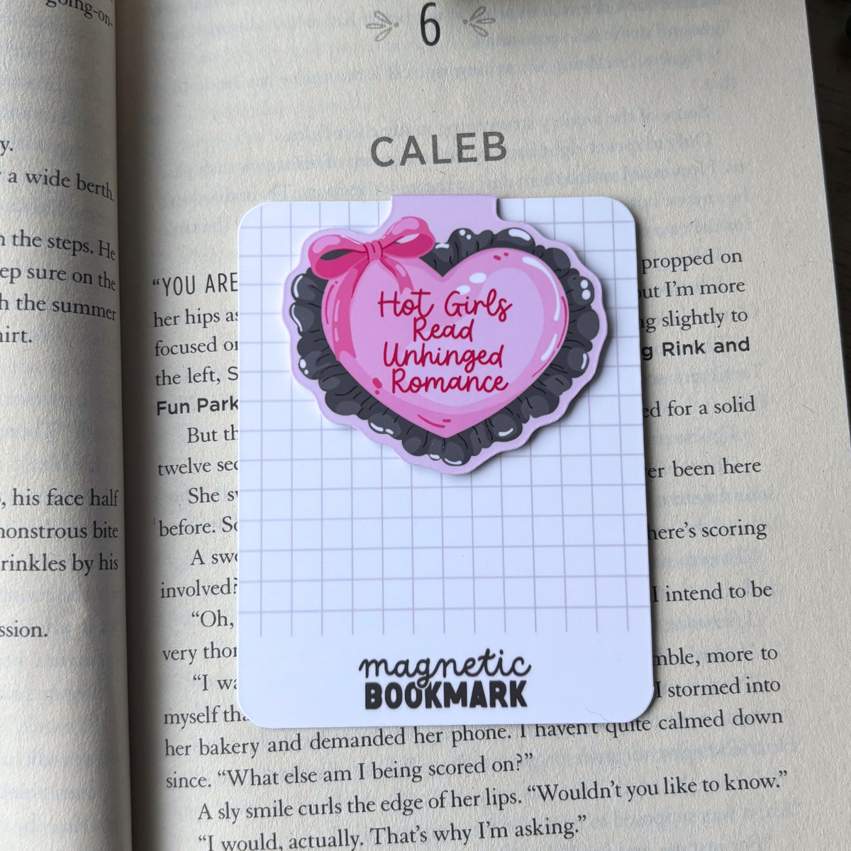 Hot Girls Read Unhinged Romance | Magnetic Bookmark