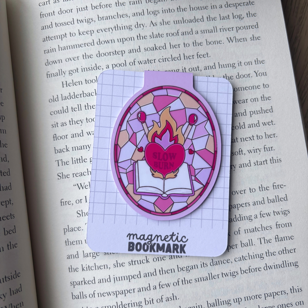 Slow Burn Stained Glass | Magnetic Bookmark