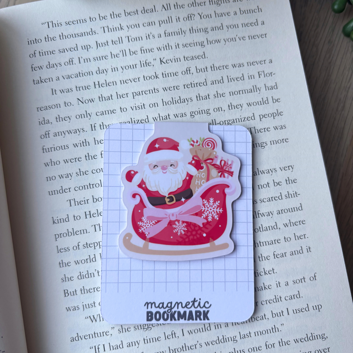 Santa Sleigh | Magnetic Bookmark