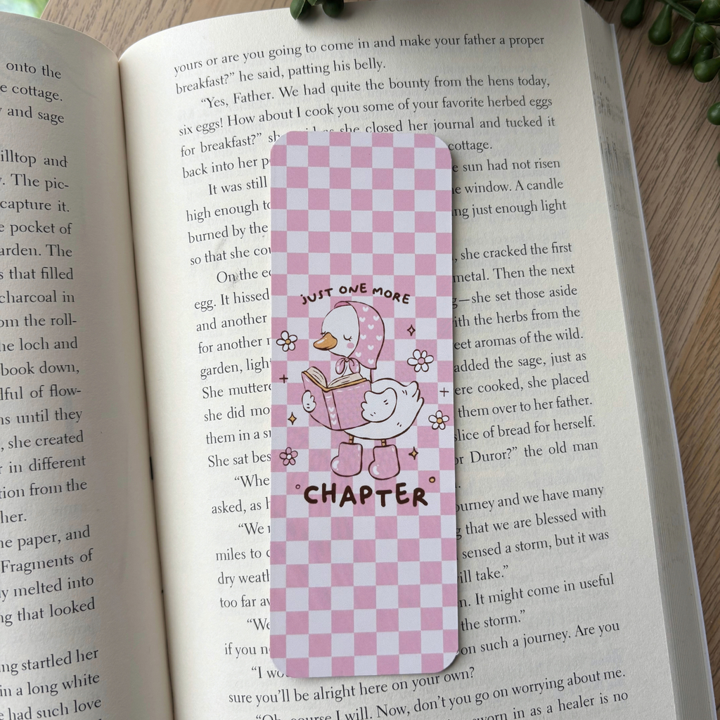 One more chapter Goose Traditional Bookmark