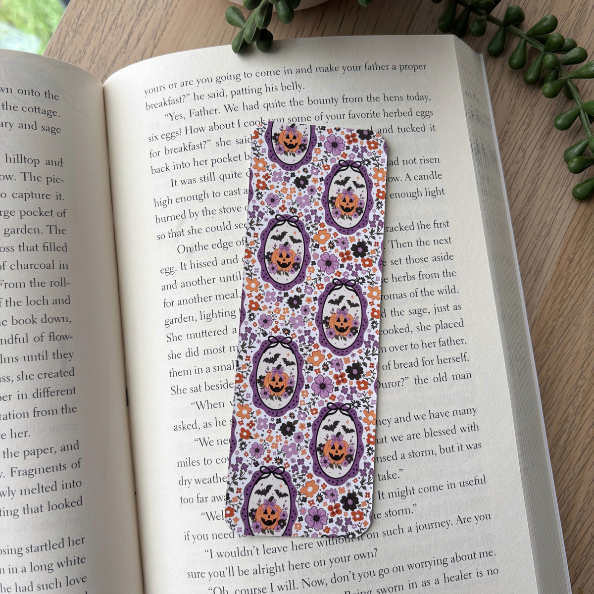 Pumpkin Frames Traditional Bookmark