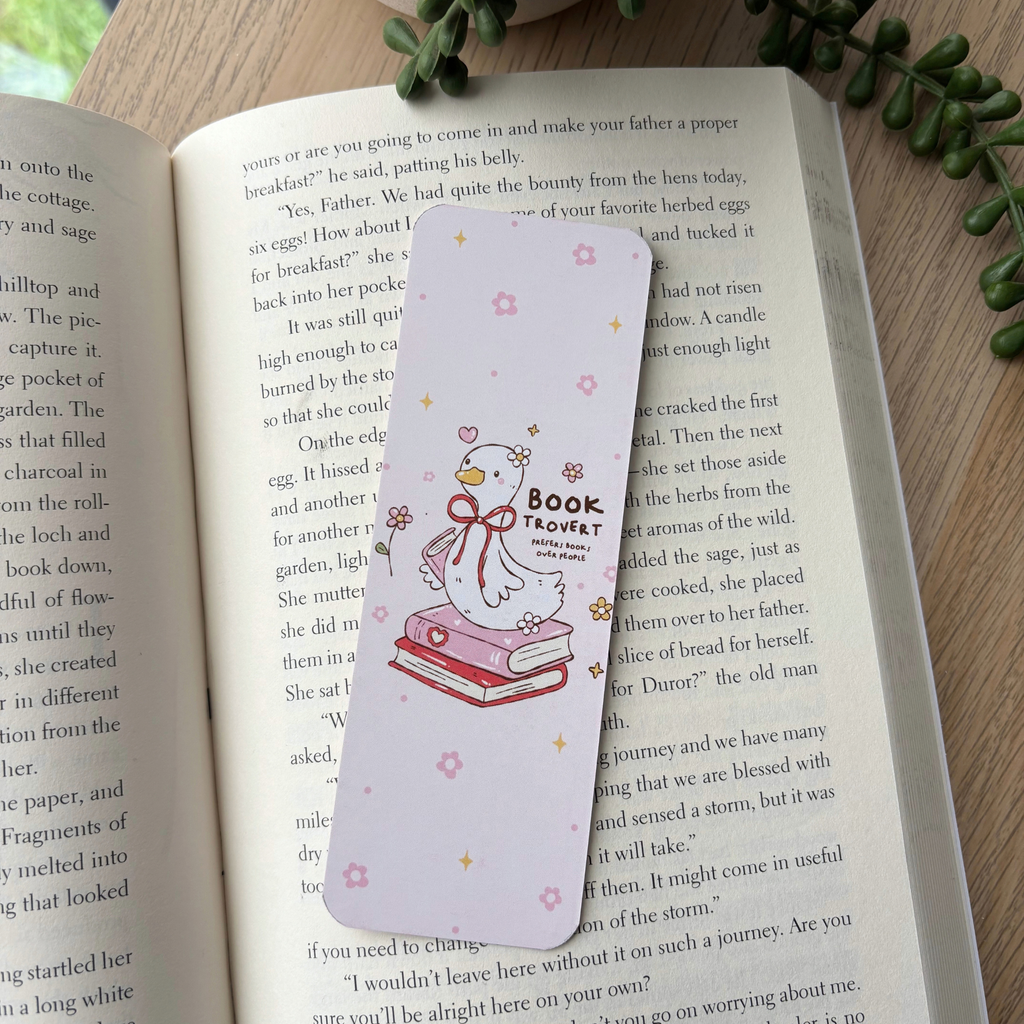 One more chapter Goose Traditional Bookmark