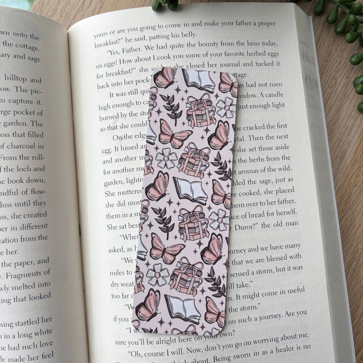 Books and Butterflies Traditional Bookmark