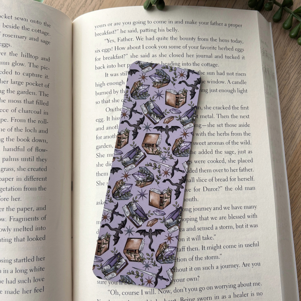 Fantasy Purple Traditional Bookmark