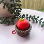 Red Apple Basket Fidget Clicker/Keyring