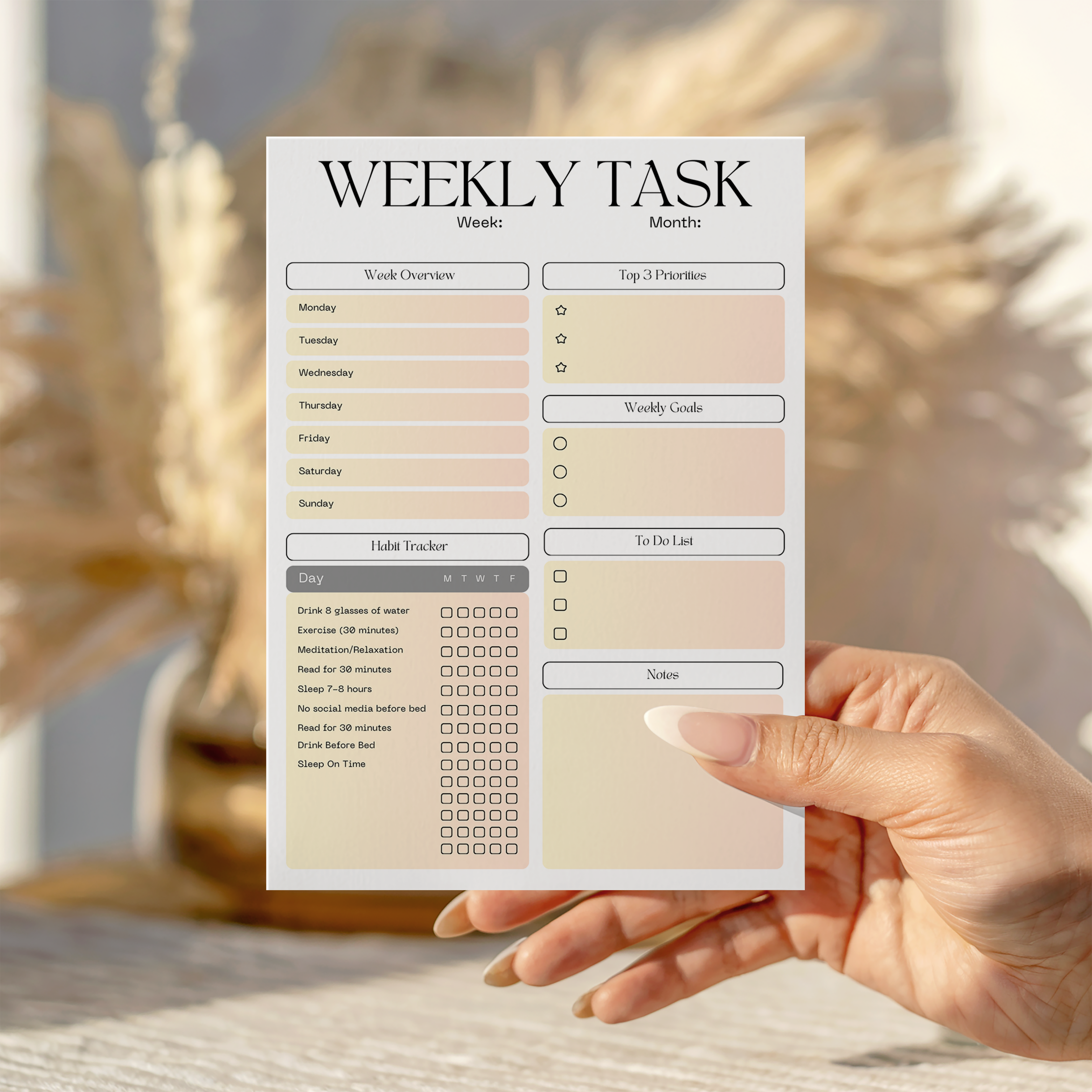 Weekly Task Notepad (Variety)
