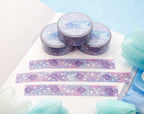 Blue Galaxy Silver Foil Washi Tape