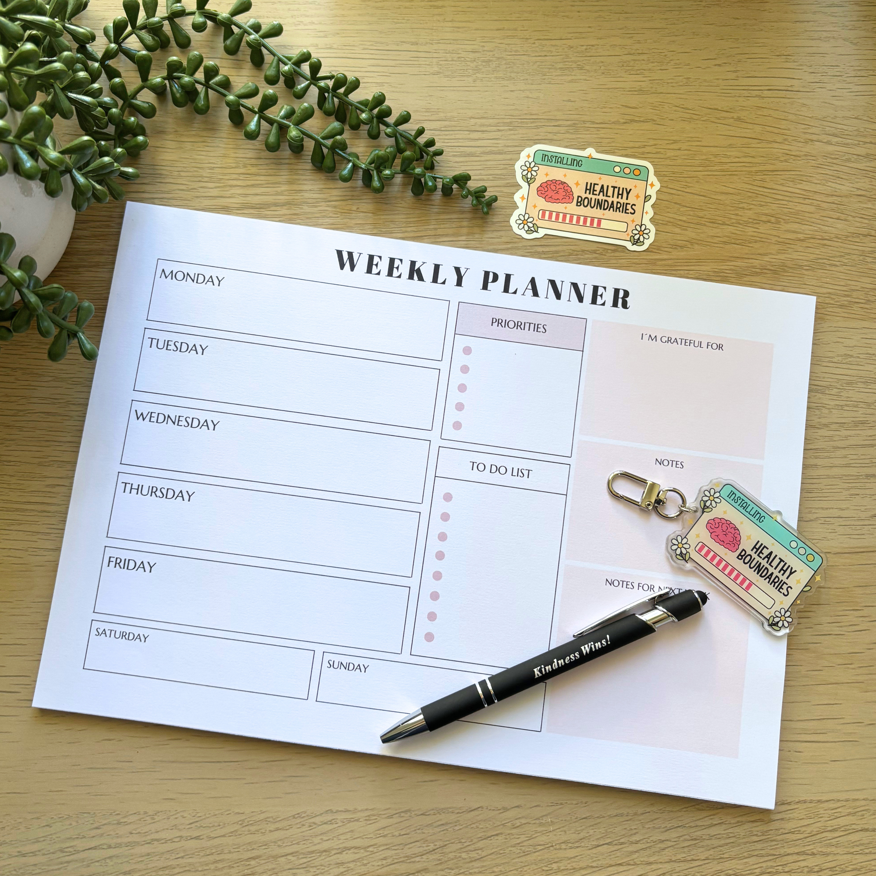 Weekly Planner Notepad A4