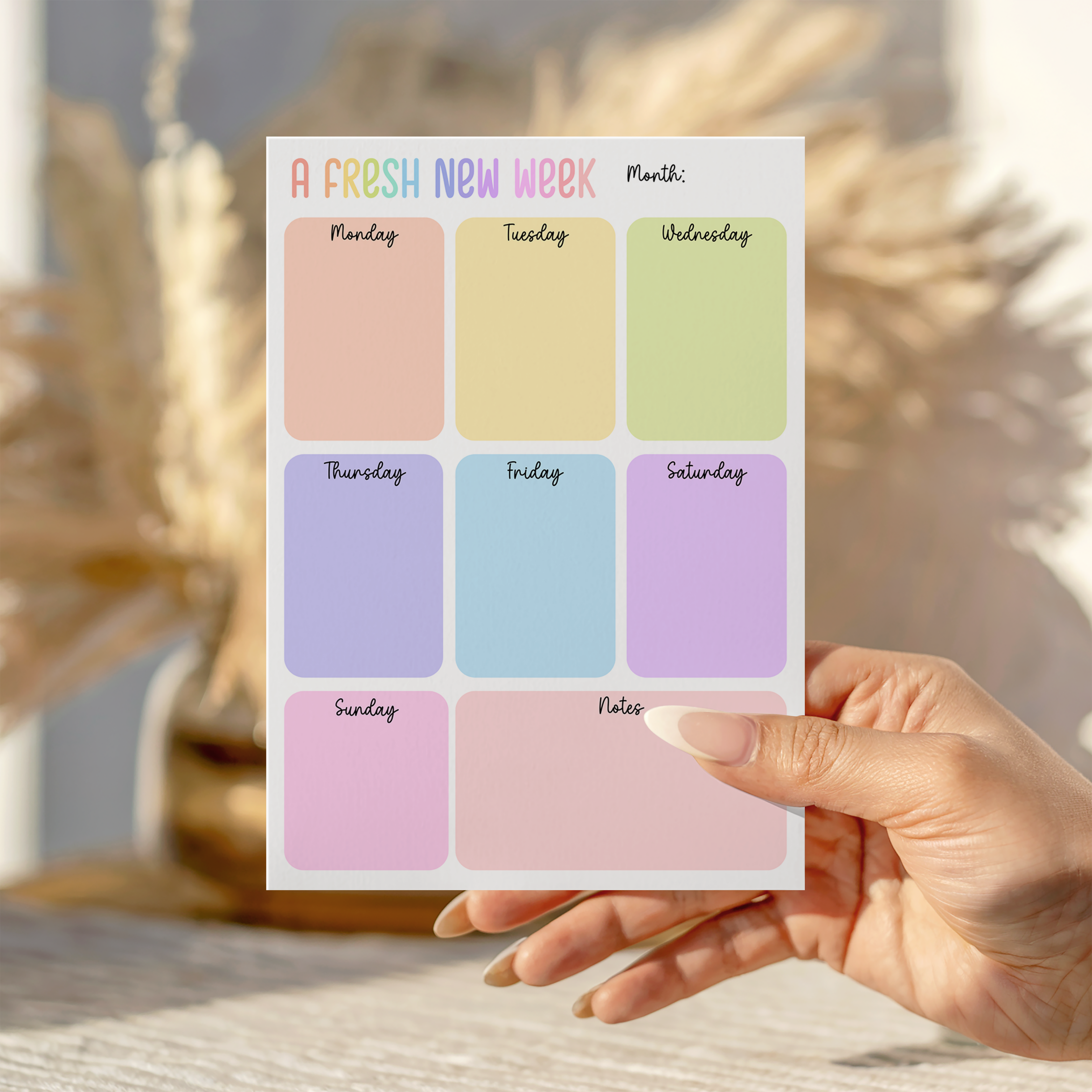 A fresh new week (portrait) Notepad