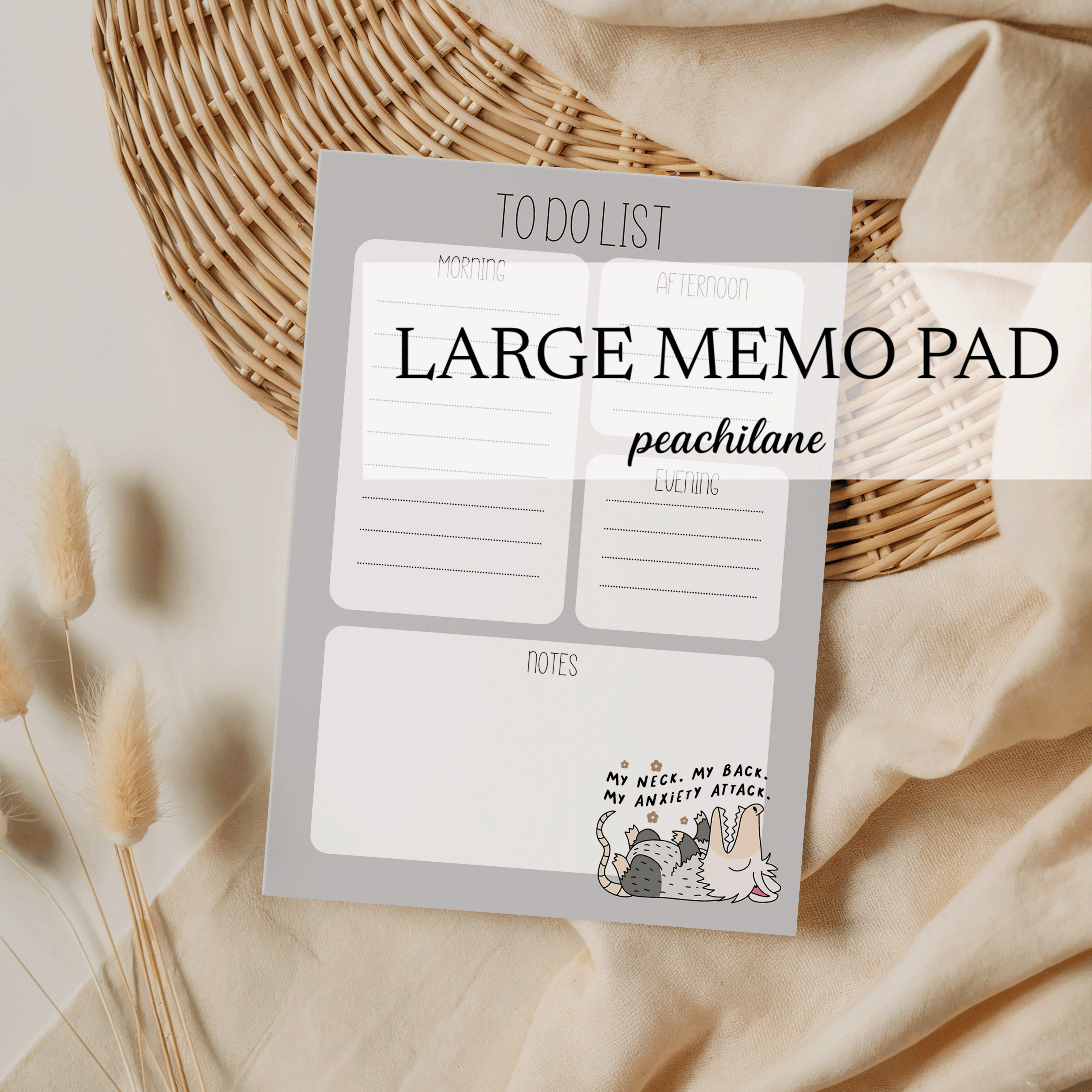 Anxiety Attack Large Memo Pad