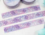 Blue Galaxy Silver Foil Washi Tape