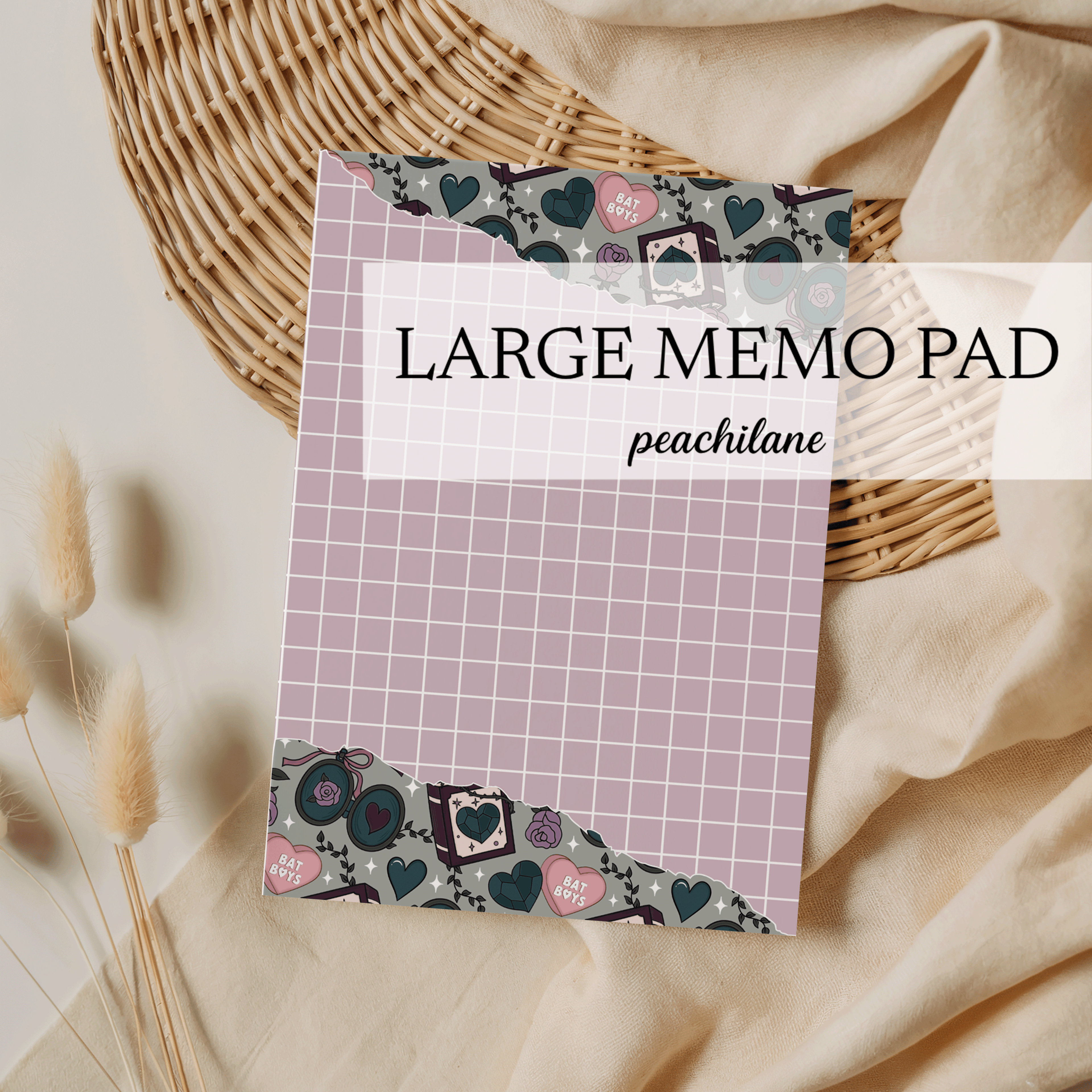 Bat Boys Large Memo Pad