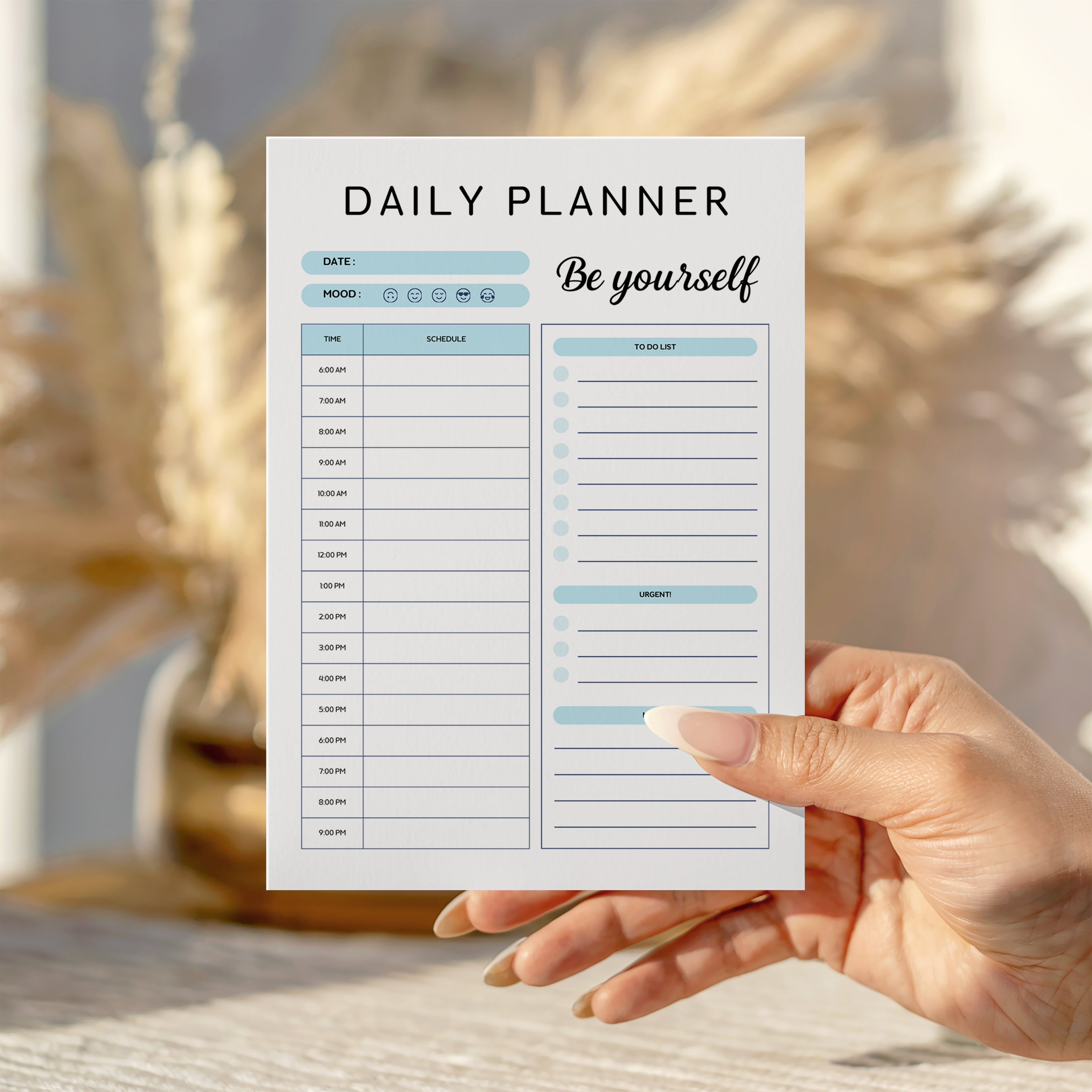 Be yourself Daily Planner Blue