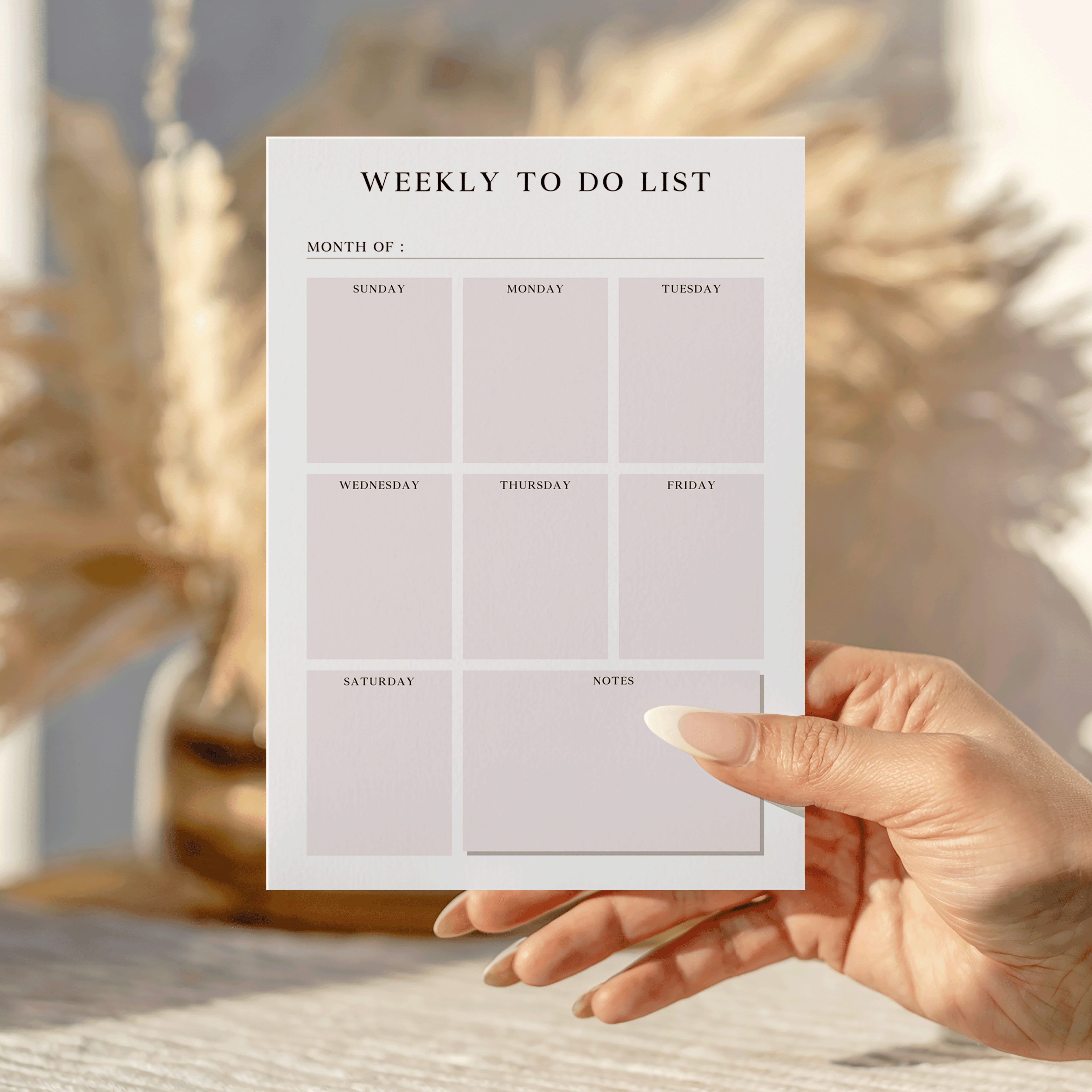 Blush Weekly Notepad