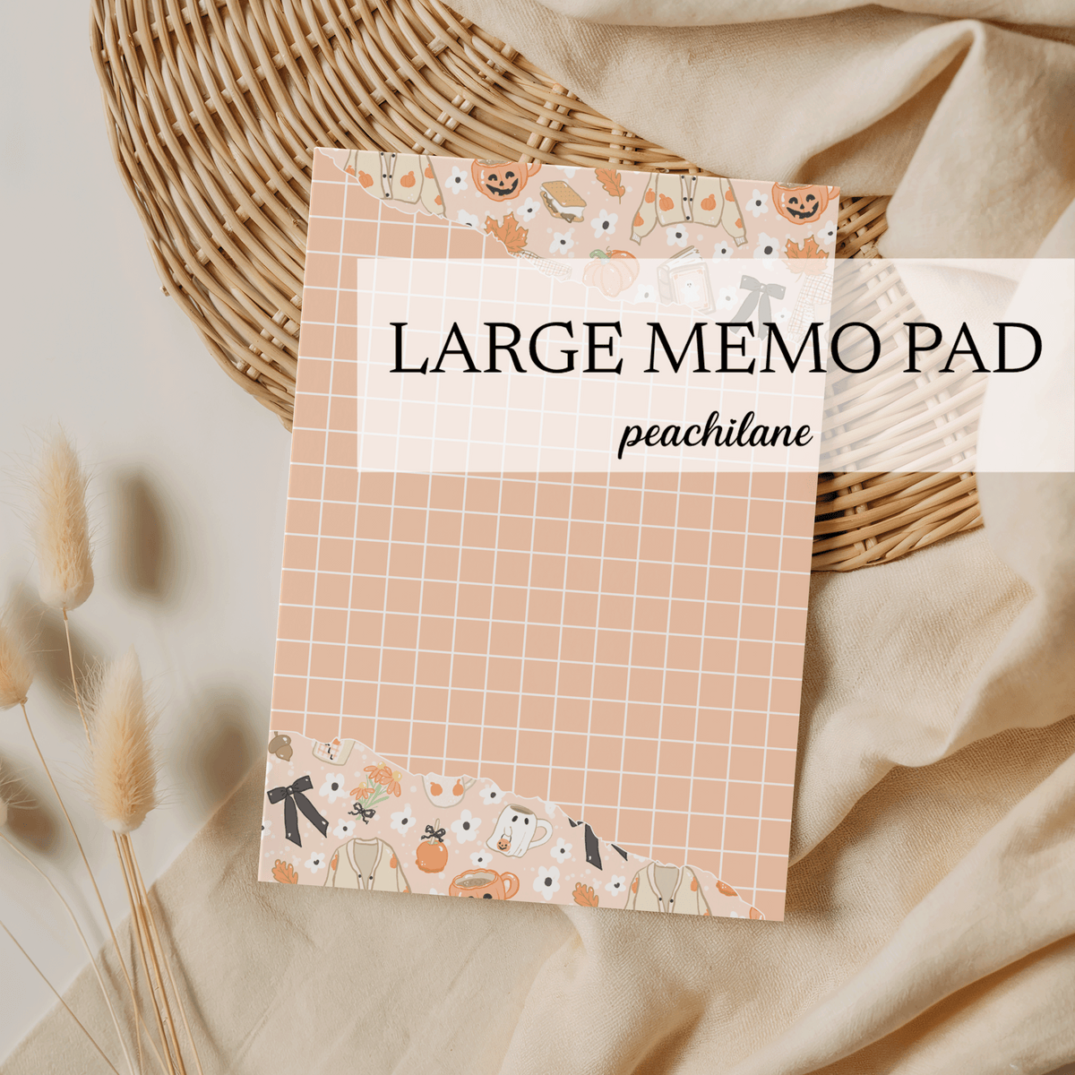 Cozy Halloween Large Memo Pad