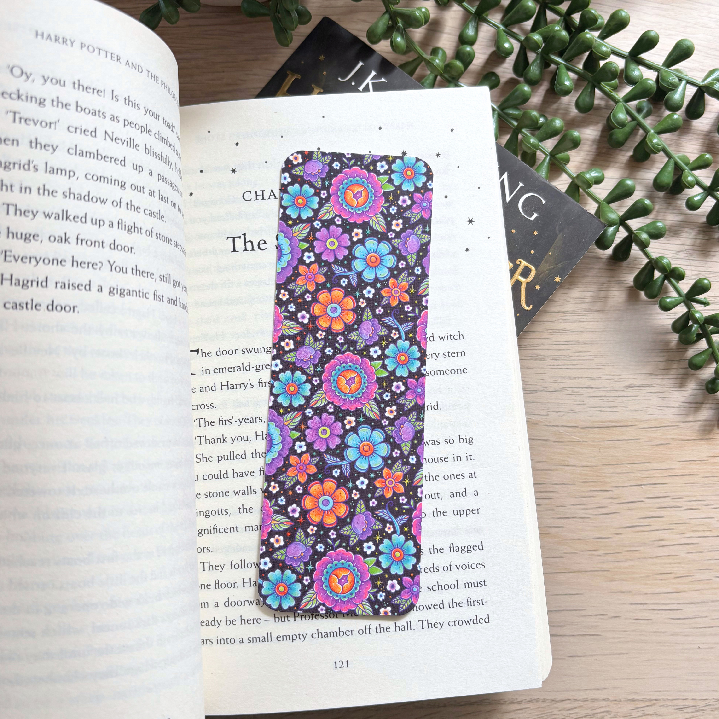 Bright Floral Traditional Bookmark