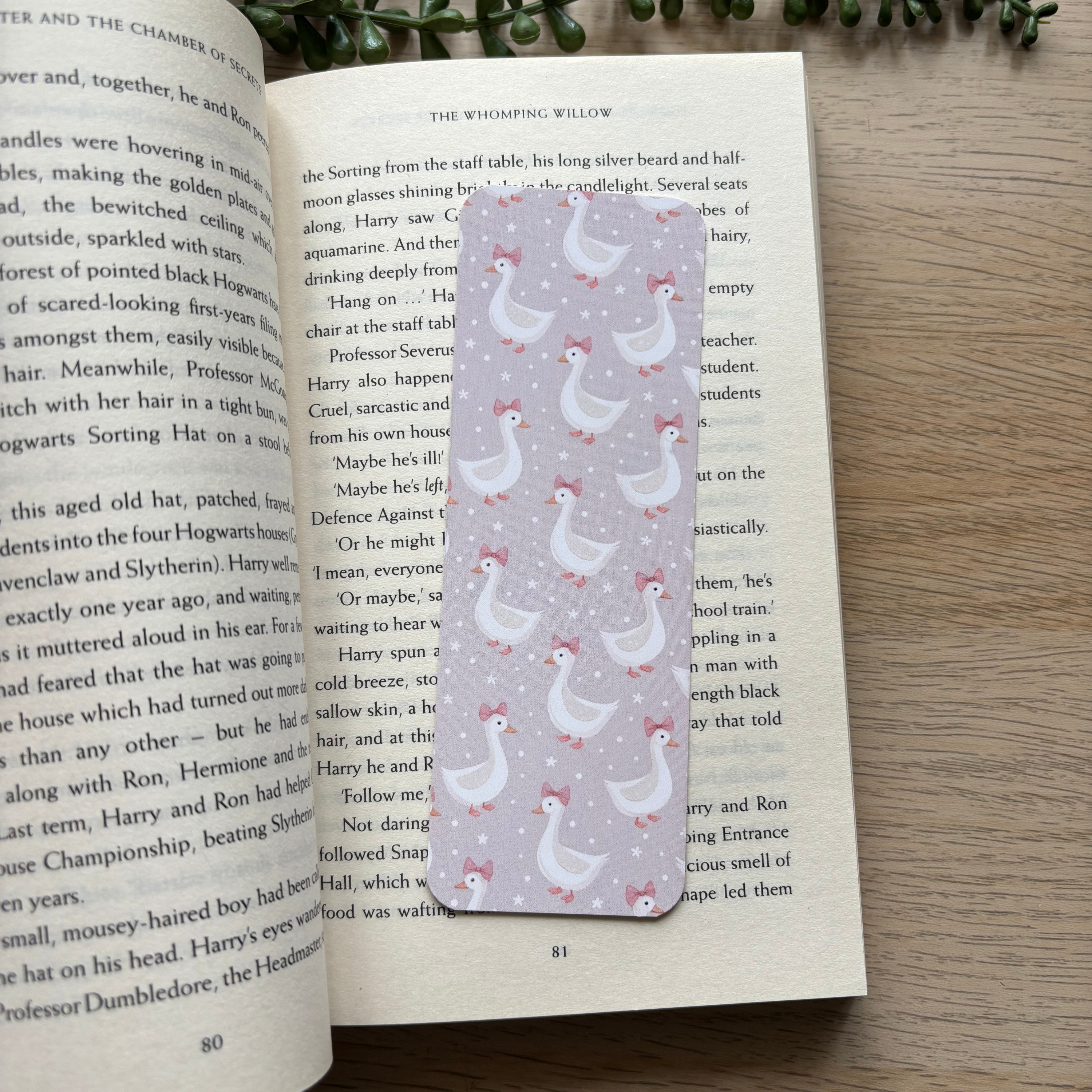 Cute Goose Traditional Bookmark