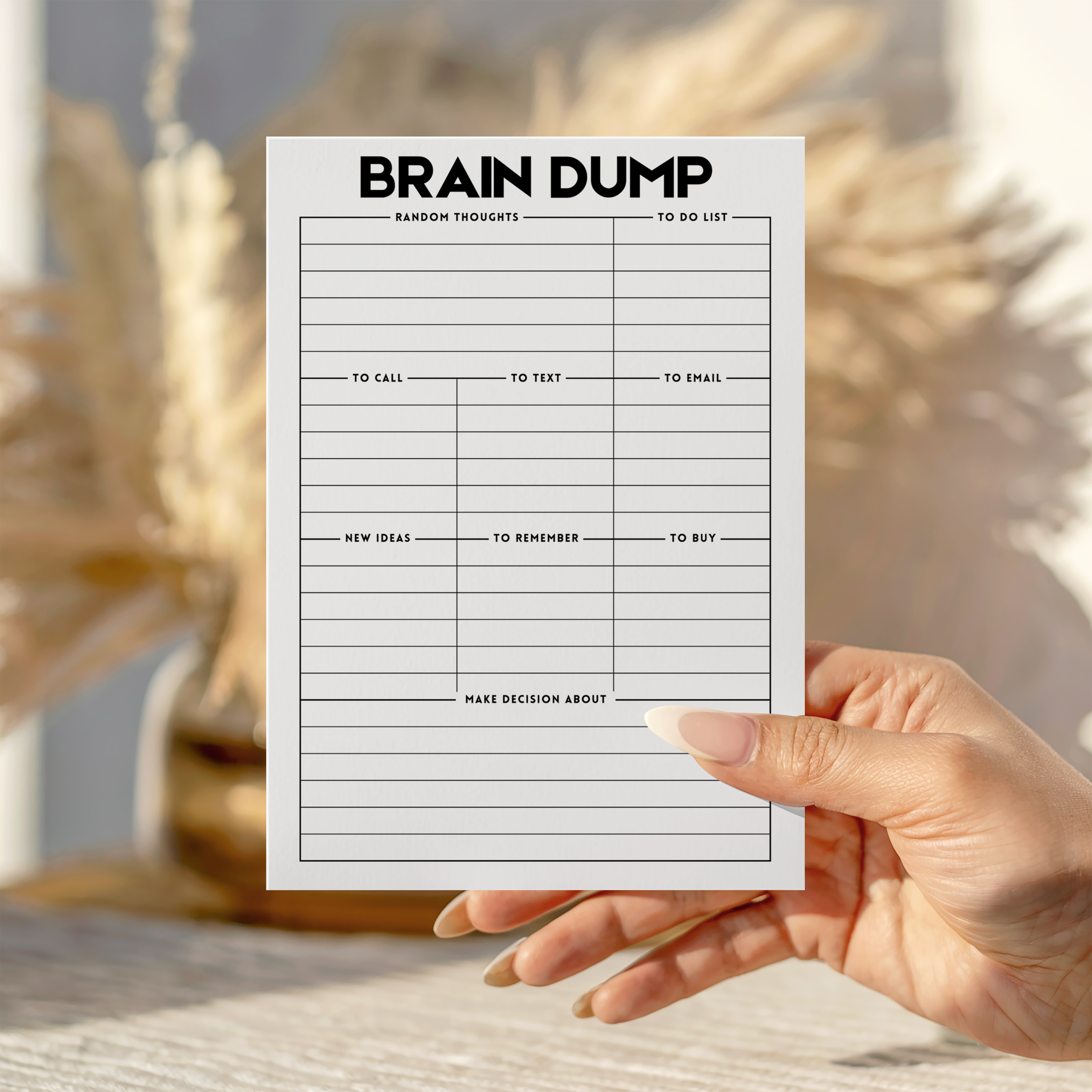Brain Dump Notepad