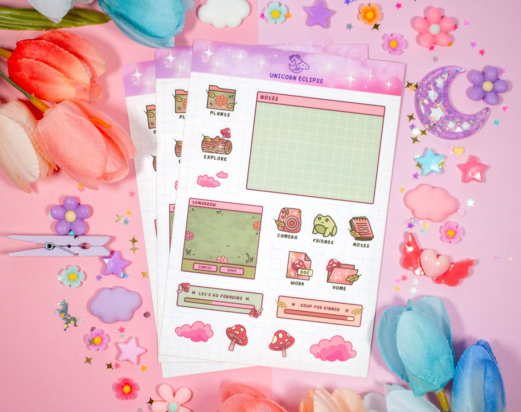 Mushroom Cottagecore Sticker Sheet