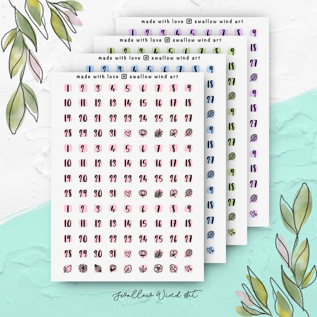 Sticker Sheet - Functional Date Dot Journal Stickers