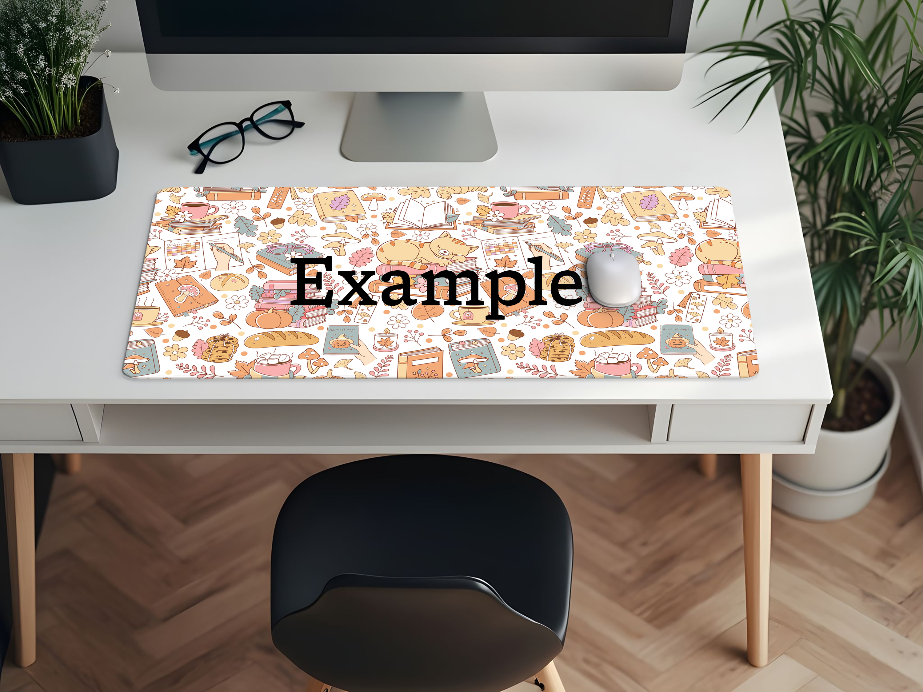 Cosy Autumn Cat Desk Mat - PRE ORDER