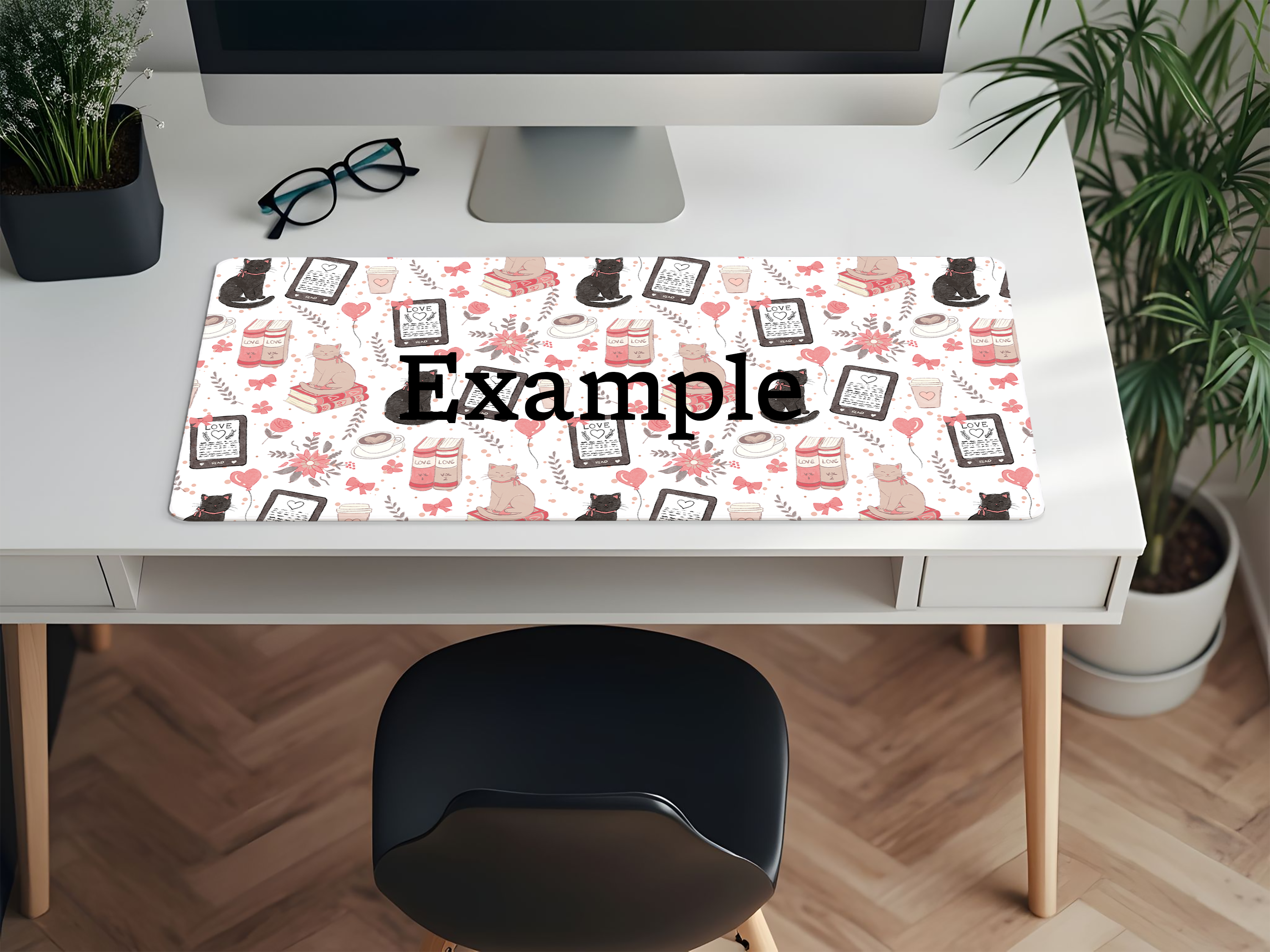 Cats and Books Desk Mat - PRE ORDER