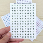 Sticker Sheet - Functional Date Dot Journal Stickers